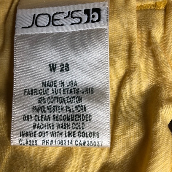 Joe,s & else Jeans , Size.W 26 , Yellow & Pink . - Picture 8 of 8